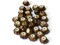 30 12mm x 8mm Brown Pumpkin Beads Fluted Rondelle Plastic Beads